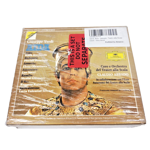 Verdi Aida Claudio Abbado Ricciarelli Domingo 3 CD Set Germany, Deutsche Grammop - Picture 2 of 8